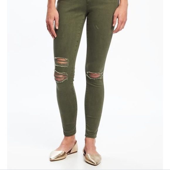 Old Navy Denim - Rockstar Mid-Rise Distressed Jeans